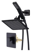 8” Sq. Rainfall Shower Head W/wand W/Diverter pressure balance, rough in valve￼