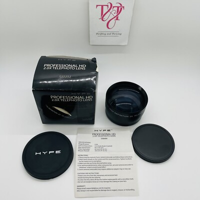 Hype Professional HD 2.0x Telephoto Lens 58mm - Open Box