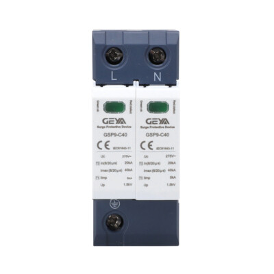 GEYA SPD 2P AC275V Surge Protector Lightning Arrester Device 20-40kA Household