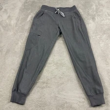 FIGS Zamora Jogger Scrub Pant Womens XS Gray Slim Fit Elastic Waist Pocket Nurse