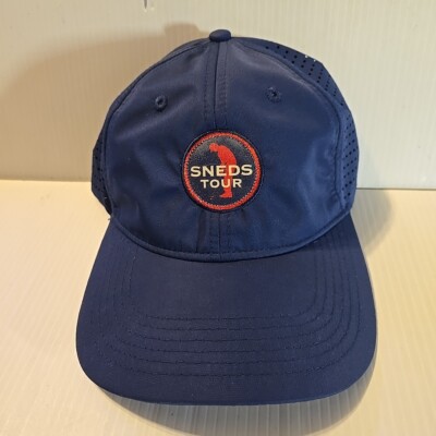 SNEDS TOUR GOLF Cap / Hat  ADJUSTABLE NAVY LOW PROFILE MESH LIGHT WEIGHT 