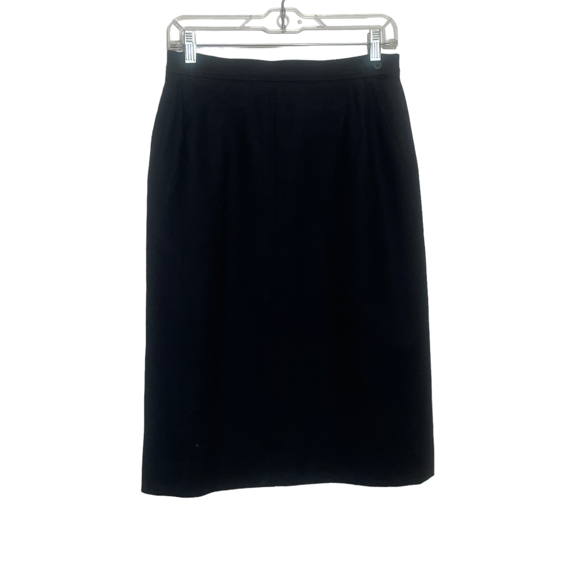 Pendleton Petite 12 Black Skirt Pencil 100% Wool Lined Pockets