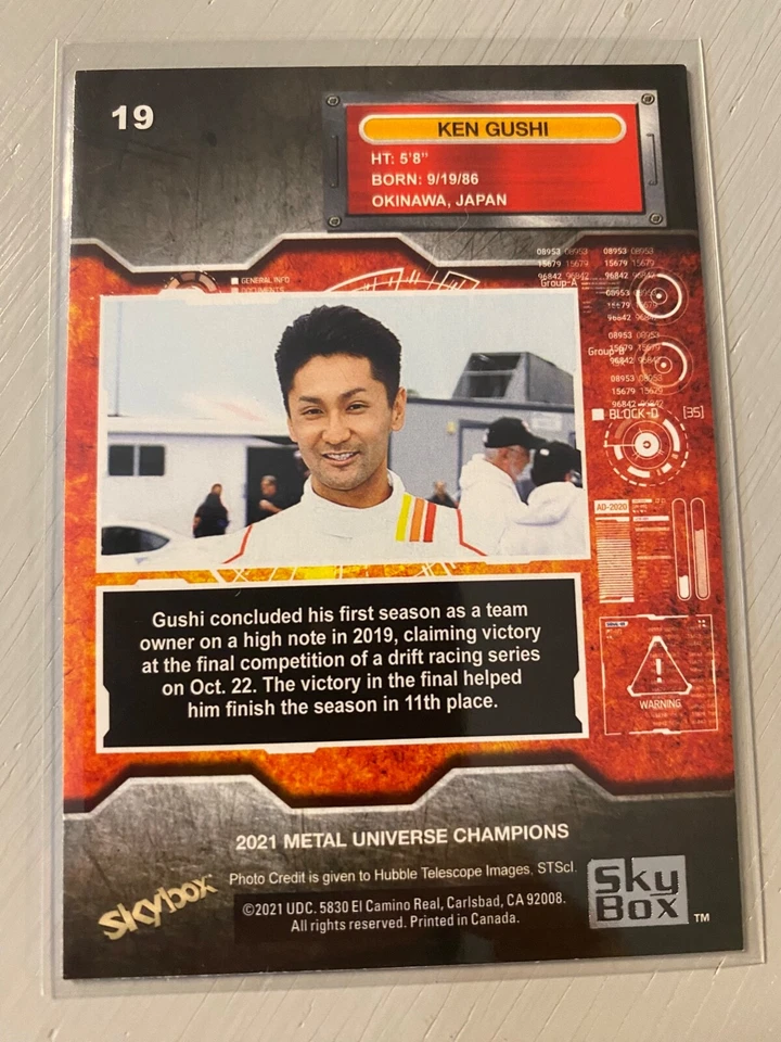 Ken Gushi #19 - 2021 Metal Universe Champions (Sky Box) - Image 2 of 2