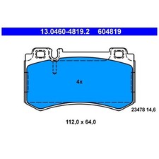ATE Bremsbelagsatz Bremsklötze hinten 0034209420 A0034209420 | 208718 ATE Bremsbelagsatz Bremsklötze hinten 0034209420 A0034209420 | 208718