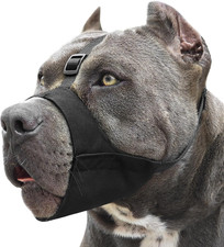 Pitbull Muzzle, Soft Dog Muzzle with Anti-Slip Strap for American Bully Bulldog