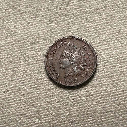1865 Fancy 5 Indian Head Cent Penny 1c Choice Original XF Full LIBERTY CJ