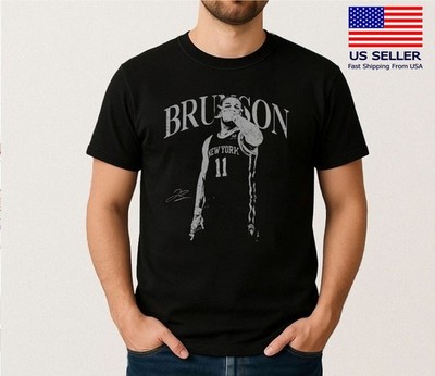 Jalen Brunson Retro Hoops Tee NYC Basketball Fan Apparel