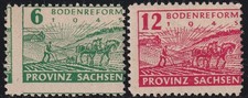 S B Z 1946 Mi.-Nr. 85-86 A Postmeistertrennung senkrecht gez&auml;hnt - postfrisch