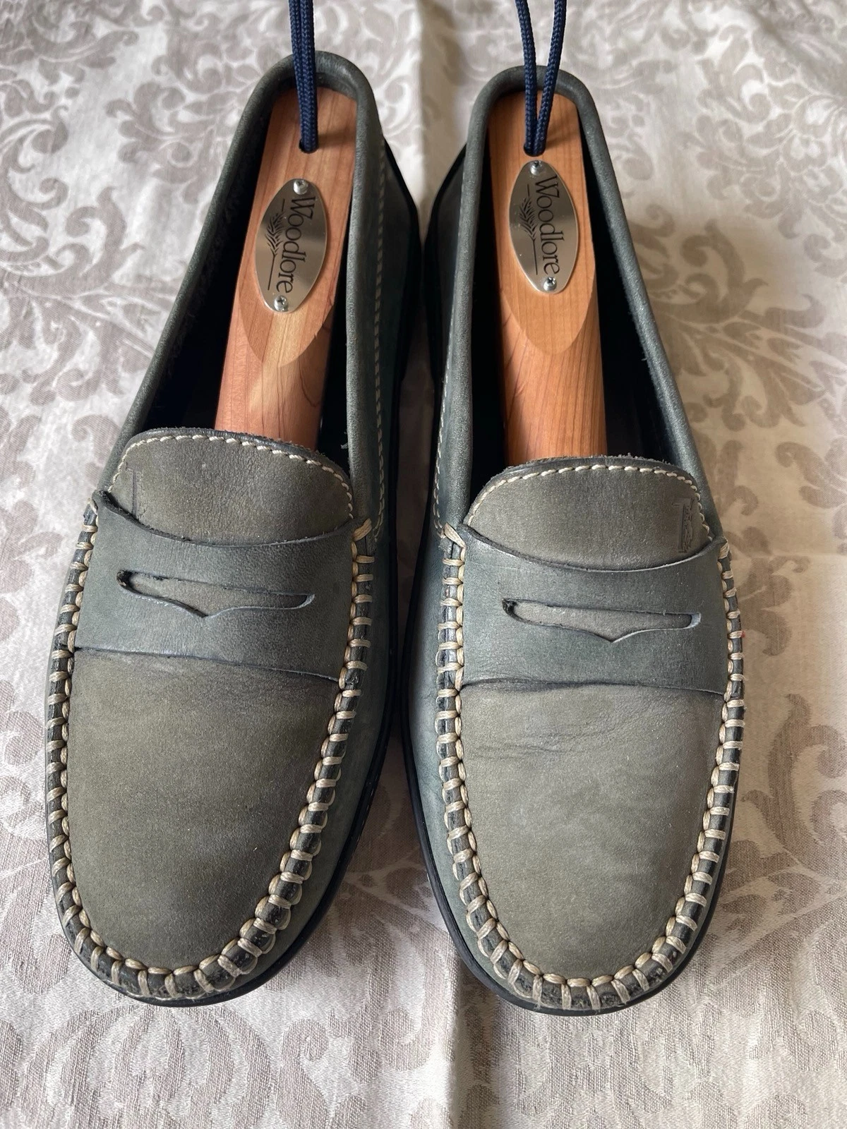 Tods Black Suede Penny Loafers Slip On Women’s Driving Shoes Size IT 35.5