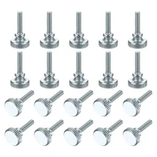 M3 x 12mm 20Pcs Knurled Thumb Screws with Shoulder Grip Knobs for TV Monitor