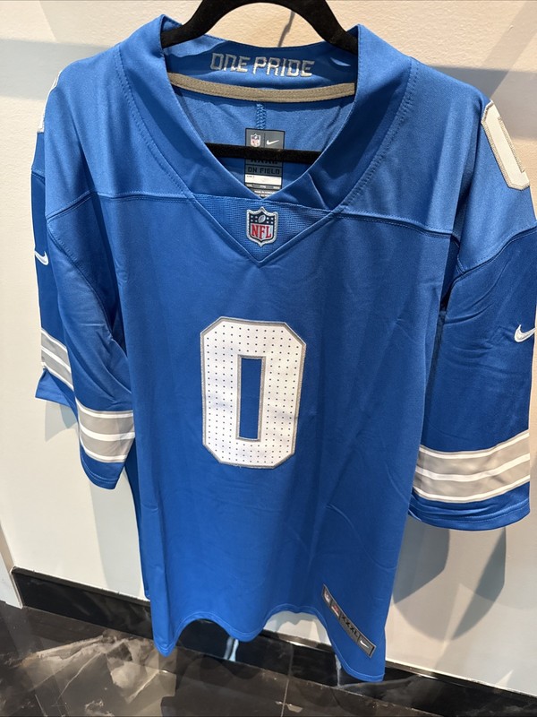 Detroit Lions Jahmyr Gibbs Men’s Blue Stitched Jersey! NWT 🔥 3XL