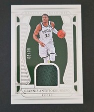Panini 2024-25 National Treasures Giannis Game-Worn Jersey Card Numbered 60/99