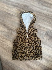 2T Carters Girls Leopard Print Hooded Vest Fleece Lined
