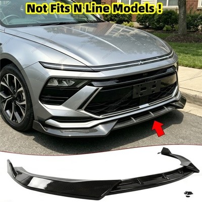 Carbon Fiber Look Front Lip Splitter Fit For Hyundai Sonata Basic 2024 2025 2026