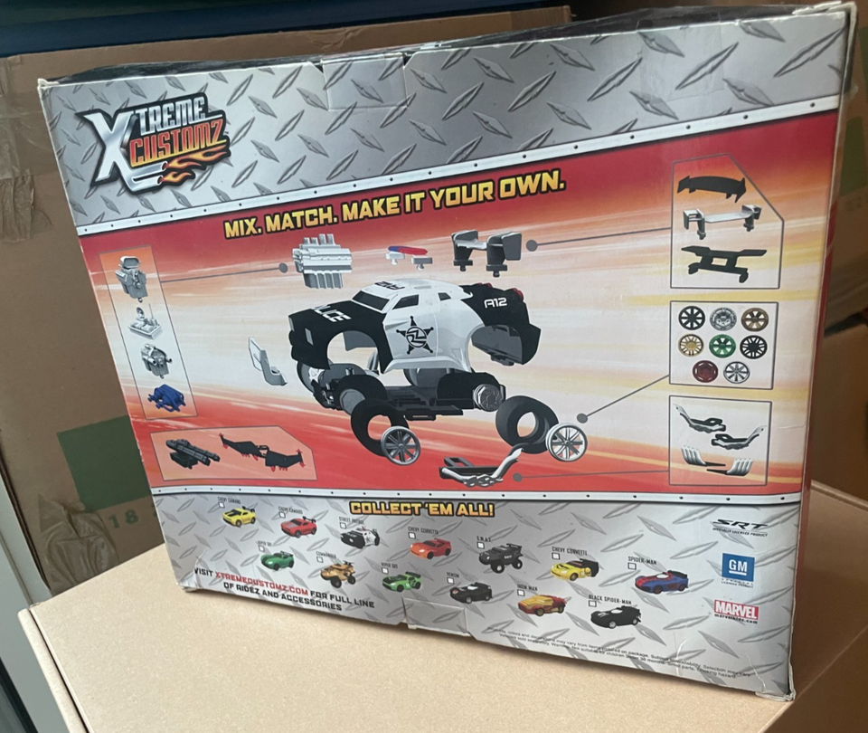 Marvel Xtreme Customz Build Your Ride 2 Car Set Spider Man & Black ...