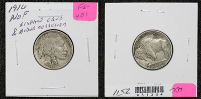 1916 Buffalo Nickel No Engraver Initial Mint Error Cherrypickers FS-401 513B