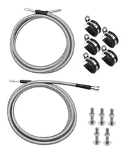 Stainless Steel Braided Fuel Line Kit Fit for Chevy Silverado GMC Sierra 1500 
