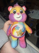 Care Bears Dare To Care Bear Plush Stuffed Animal Stars Rainbow Glitter 10 Inch