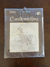 Vintage Dritz Candlewicking Needlework Kit 9012 GRAPES 12" x 12"