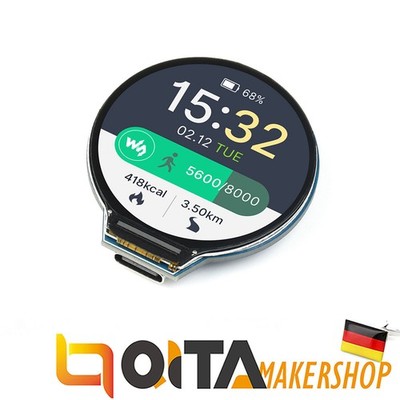 WaveShare RP2040 MCU Board USB C Port mit 1,28 Zoll LCD IPS  für Raspberry Pi