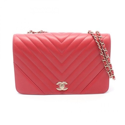 Chanel Chevron V Stitch Full Flap Shoulder Bag Leather r0_0604 [SKU:40]
