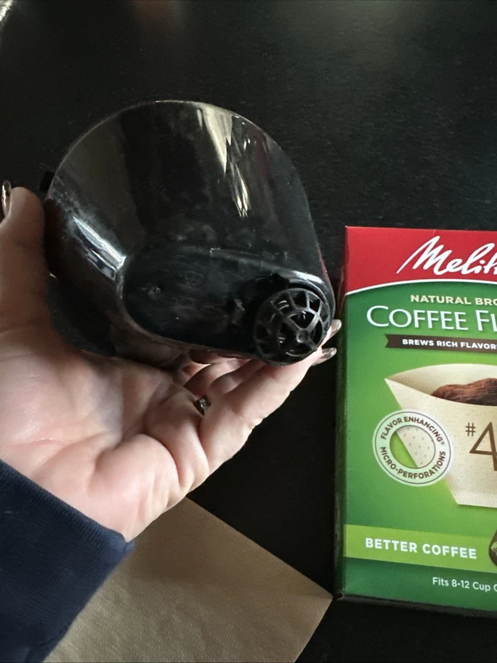 Filtro de café Cuisinart plástico negro #4 con 100+ marrón Melitta nuevo Foto 3 de 4