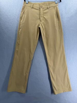 Eddie Bauer Horizon Takeoff Chino Pants Mens 30x30 Tan Performance UPF 50 Hiking
