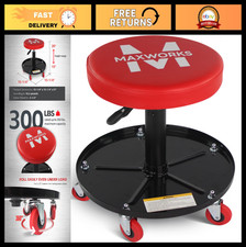 Pneumatic Roller Seat Creeper - Adjustable Height 300 Lb Capacity Shop Stool