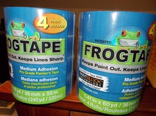  2 NEW FrogTape BLUE Pro Grade 1.41 in. x 60 yds. with PaintBlock 4-Pack 
