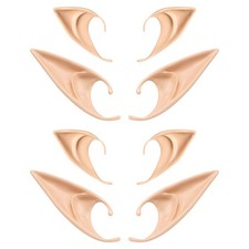 FRESHME 4 Pairs Fairy Pixie Elf Ears - Medium One Size, D - 4