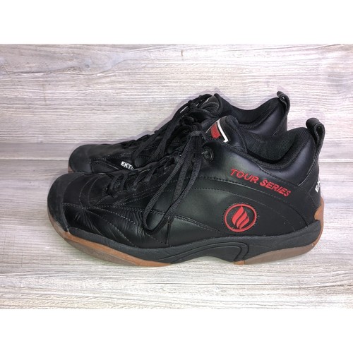Ektelon Men's 11.5 Vtg NFS Racquetball Pickleball Court Shoes Black Tour 3/4