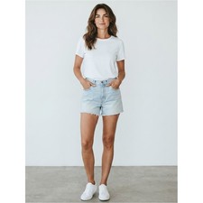 Vintage 90s Pepe Shorts Ice Wash Cut Offs Raw Hem Jorts Button Fly 26" Waist
