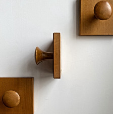 Lot de 3 patères en bois – Esprit scandinave Mid-Century