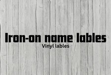 Iron On Name Lables - Custom Text - Personalised - Easy To Use