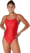 Speedo Women's Swimsuit One Piece Prolt Flyback Solid Adult Team Colors, Red, 28