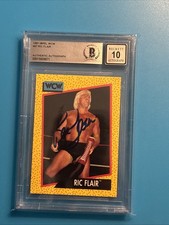 Ric Flair HOF Signed 1991 Impel WCW Wrestling #47 BGS BAS 10 AUTO