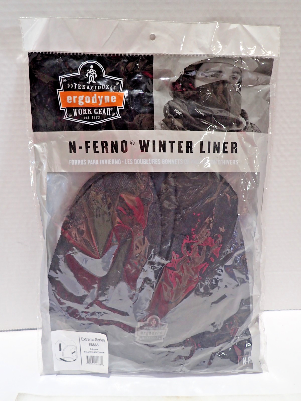 New Ergodyne Work Gear N-Ferno 6863 3-Layer Winter Liner Cap. Free Shipping!