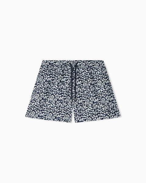 Boxershorts Herren Blau XL Emporio Armani All Over Logo Baumwolle-image
