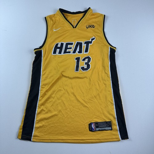 Nike Miami Heat Bam Adebayo Jersey NBA Adult Men's 52 Yellow - Picture 2 of 8