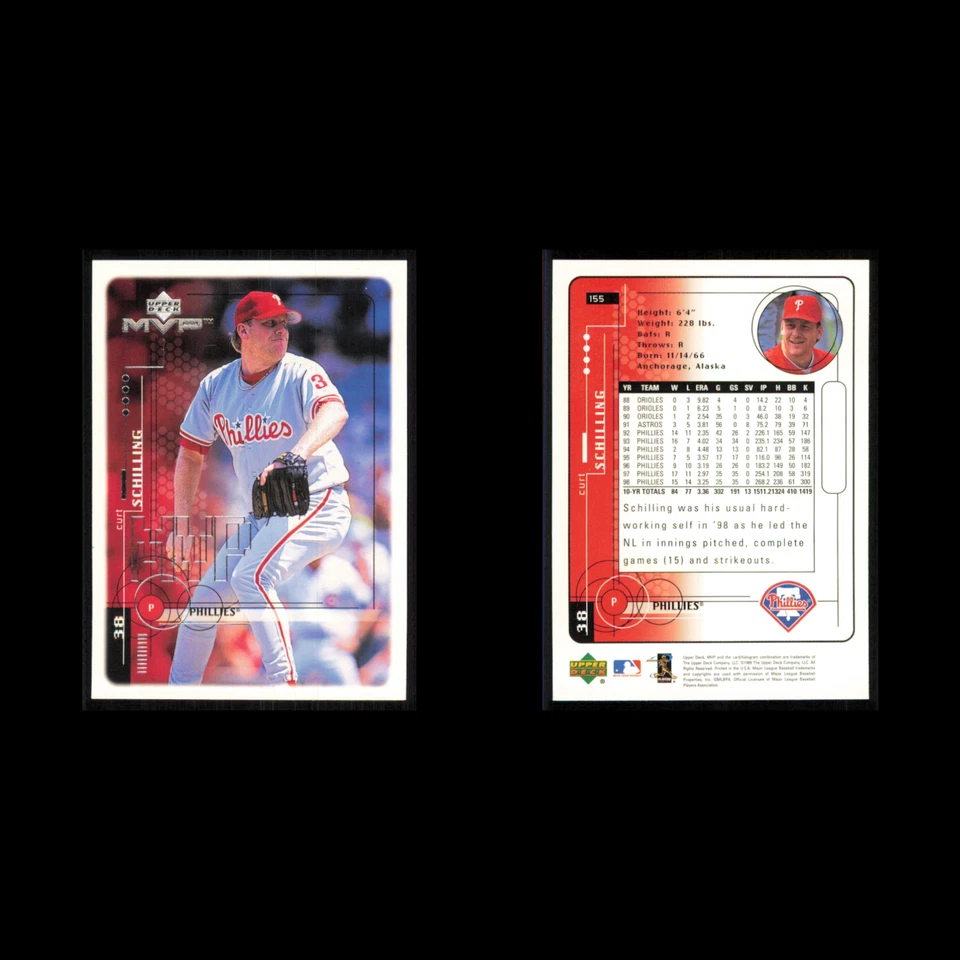 Curt Schilling #155 1999 Upper Deck MVP Philadelphia Phillies Baseball Card MLB - Image 3 of 3