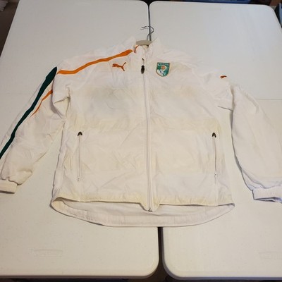 Puma Côte d'Ivoire Ivory Coast National Team Soccer Track Jacket Men's M White