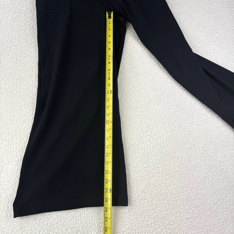 Pantalones para mujer MAX STUDIO LONDON tiro alto elásticos espalda pierna ancha azul marino S Foto 4 de 4