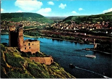 Scenic Ruine Ehrenfels Rhine River Bingen am Rhein Germany Continental Postcard