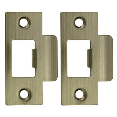 2-3/4'' Stainless T Strike Door Lock Strike Plate, Bronze 2 Pcs *cc