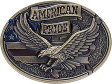 Belt Buckles for men women - Western Cowboy Belt Buckle American Flag and Eagle