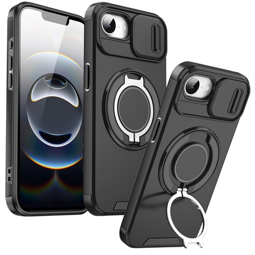 For Apple iPhone 17 Pro Max Air 17 Rubber Case Slide Camera Lens Cover Stand - Picture 31 of 44