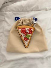 Louis Vuitton LV Monogram Pizza Mini Pouch Keychain Charm Bag