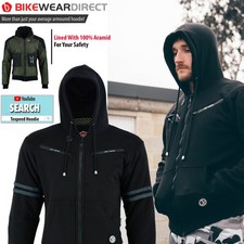 Blouson motard blouson moto sweat à capuche entièrement renforcé en aramide