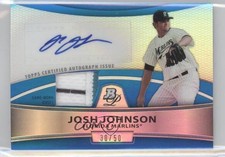 2010 Bowman Platinum Relic Refractor Blue 30/50 Josh Johnson Patch Auto f5n