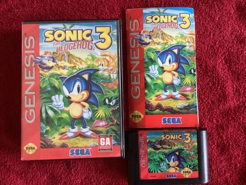 SONIC THE HEDGEHOG 3 Sega Genesis 1994 Complete Set - Case, Cartridge and Manual